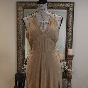 Beige gold beautiful dress